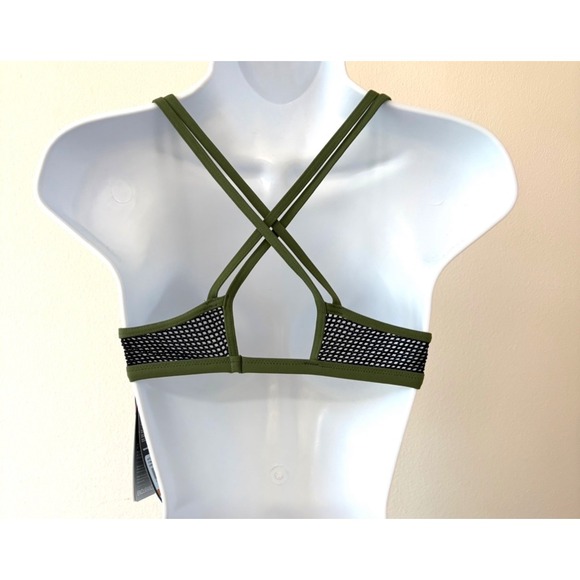 Speedo Athletic Turnz Endurance Practice Bikini Mesh Strappy Swim Set Olive Sz S - Picture 3 of 15